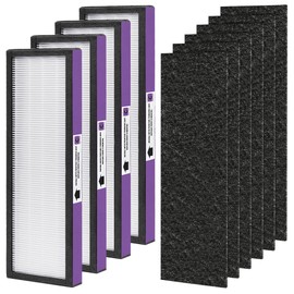 Nisreen FLT5250PT Replacement Filter Compatible with Germ-Guardian Filter C Pet True Hepa Filter Air Pu-rifier AC5250PT AC5000E, 4 HEPA and 6 Pre-Filter