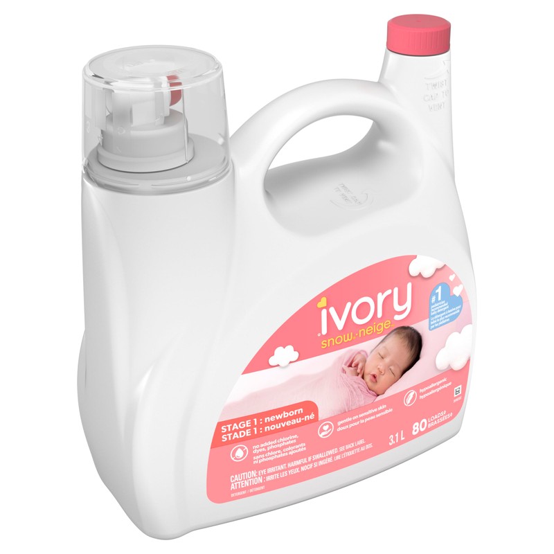 Ivory Snow 1: Newborn Baby Liquid Laundry Detergent, 80 loads