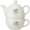 Tognana Sweet Campania Home Tea Pot with Cup, White