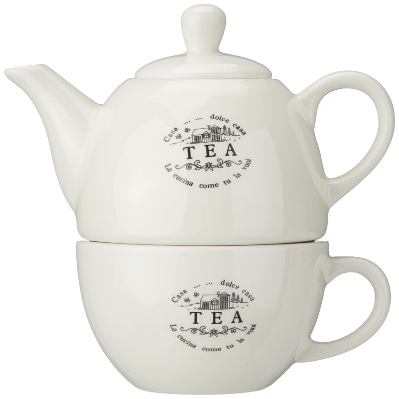 Tognana Sweet Campania Home Tea Pot with Cup, White