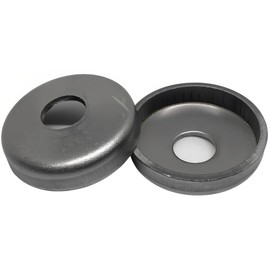 Steel Weld On Cup Feet Replacement Cap Parts for Wrought Iron Furniture Legs - 1.25 Inch - 4-Pack