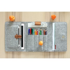 Lucky Sign Pencil Case, Light grey