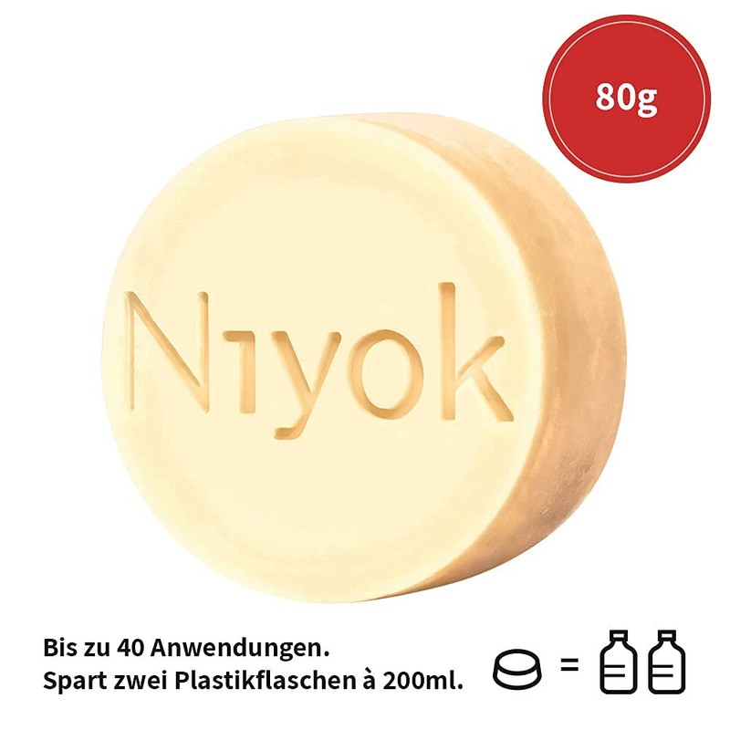 Niyok® 2-in-1 solid shower and care, solid shower gel without