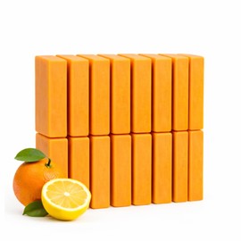 KELEBS Laundry Soap Bar – Family Pack (16 Bars) – Natural Citrus Formula with Organic Ingredients – Stain Remover for Delicate Clothes, Underwear, Collars