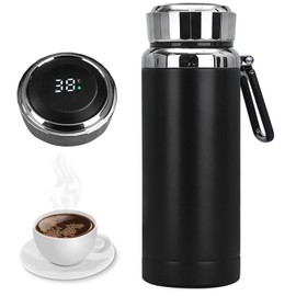 Thermos Flask with Temperature Display 800 ml, Vacuum Insulated Cup Drinking Bottle, Thermos Flask Baby On the Go Thermos Flask Water Bottle Made of 316 Stainless Steel Perfect for Home, Office