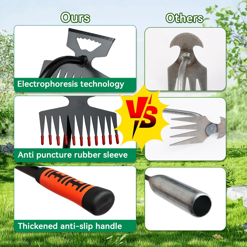 ELECROW Weed Puller Tools, 2 Pcs Hand Weeder, Weed Remover