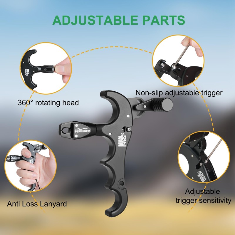 Ruirgo Bow Release for Compound Bow (Silver)