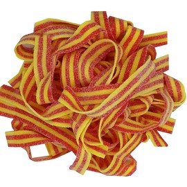 SweetGlob Sour Gummy Belts Candy (2 Pound, Sour Strawberry Banana)