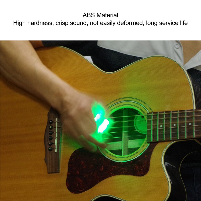 3 Pcs LED Guitar Pick White Green Purple Light Up