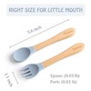 Ginbear Silicone Baby Spoons and Forks Self-feeding 12-18 Months, Soft-Tip