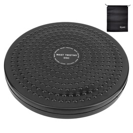 Giyomi Twisting Board, Spin Board, Twister Diet, Spin Trainer, Waist Diet, Training, Core Torsion Exercise, Balance, Rotator, Quiet, Figure Skating, Exercise, Storage Bag Included (Black)