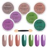 NÉONAIL Metallic Effect Set - 7 Nail Powders with Applicator