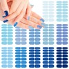 XEAOHESY 12 Sheets 168 Pieces Blue Solid Color Nail Polish