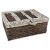 Juvale Set of 5 Brown Wicker Baskets with Cloth Lining