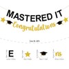 DONCIDAY Mastered It Graduation Decorations Gold and Black Glittery Congratulation