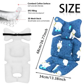 Universal Pushchair Seat Cover, Baby Seat Cover, Pushchair Buggy Child Seat, Universal Baby Seat Cushion, Baby Seat Cushion, Baby Seat Cover Universal (Polar Bear)