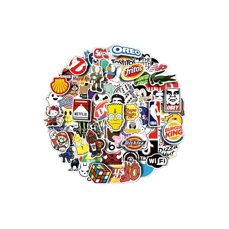 100 Stickers y pegatinas SKATE con diseños Únicos para Electrónicos,