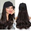Yunkang Hat Wig Baseball Cap With Long Wavy Ends Straight
