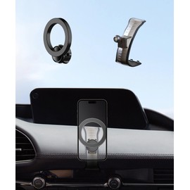 MaserWeller Car Phone Holder for Mazda 3 2019 2020 2021 2022 2023 2024 2025 Accessories, 360° Rotation Phone Mount Compatible with MagSafe, Cell Phone Holder Does Not Affect Air Vent