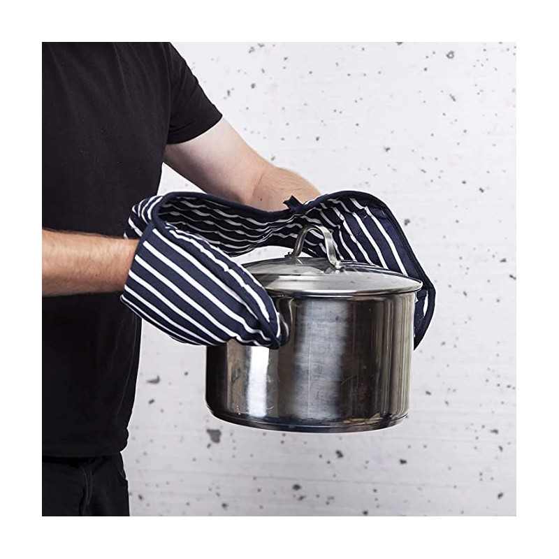 RASH Accessories Double Oven Gloves Butcher Quilted Stripe Pot Holder