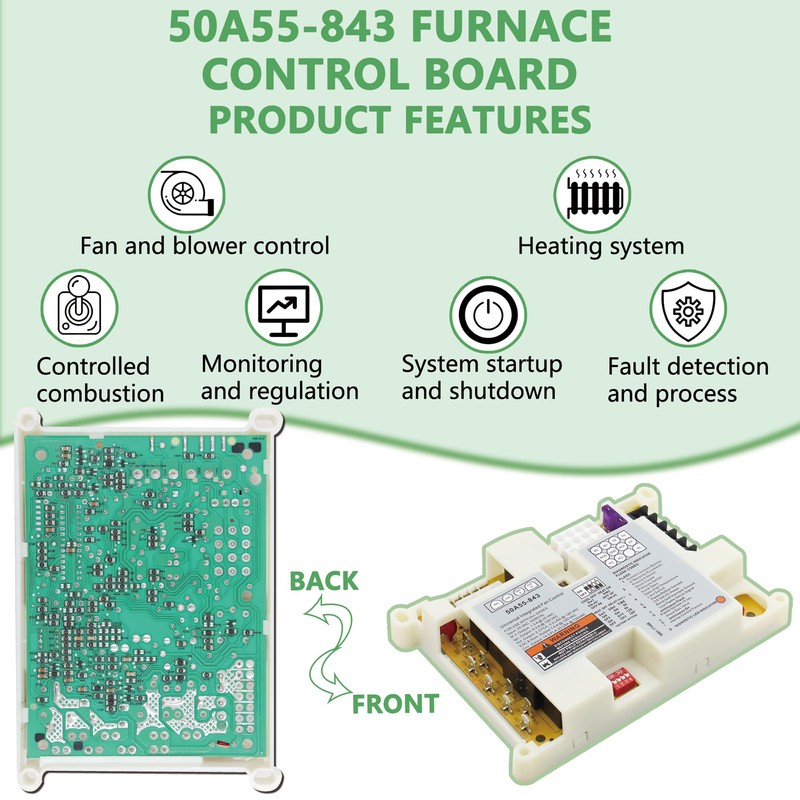 50A55-843 Furnace Control Board, Fit for White Rodgers 50A55-843 Board,