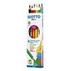 Giotto Mega F225800 Hexagonal Coloured Pencils in 6 Colours, with