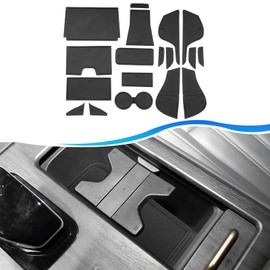 SXCY for 2023 2024 Nissan Ariya Cup Holder Inserts Liner 2023 2024 Ariya Door Slot Mats for 2024 Nissan Ariya Accessories Center Console Liners 2024 Ariya Interior Waterproof Mats(Black)