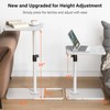 TV Tray Table for Couch - Adjustable Height & 360°Swivel