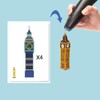 3D-Stift-Druck-Zeichenbuch,20 Blatt 40 Muster,Wiederverwendbar Farbig 3D Zeichenschablonen mit transparenter PVC-Platte