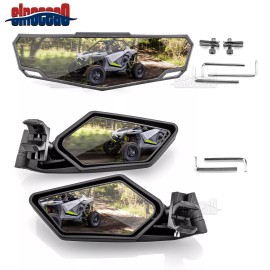 SI For 2024 Polaris RZR XP 1000/4 1000 UTV Rear Side & Center View Convex Mirrors