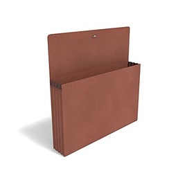 Staples Reinforced Expanding Wallet, Elastic Closure, Letter Size, Brown, 20/Carton (ST422675-CCVS)