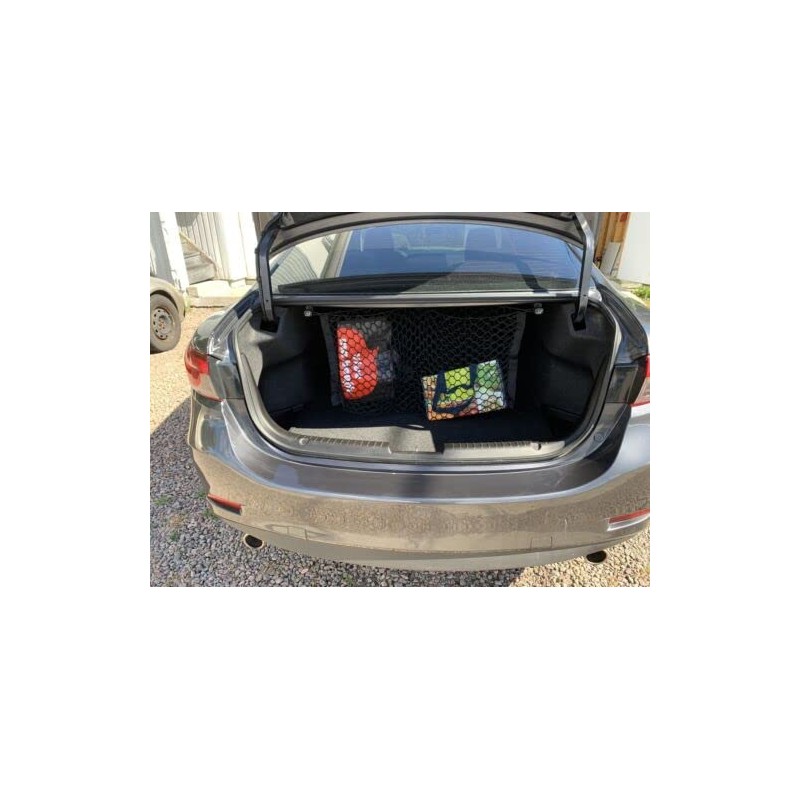 EACCESSORIES EA (x2) Rear Trunk Organizer Cargo Nets for Mazda6