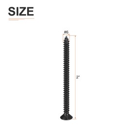 DTGN 100Pcs #6x2" Flat Head Wood Screws, 304 Stainless Steel Phillips Self Tapping Screws - Good for Woodworking, Furniture - Black
