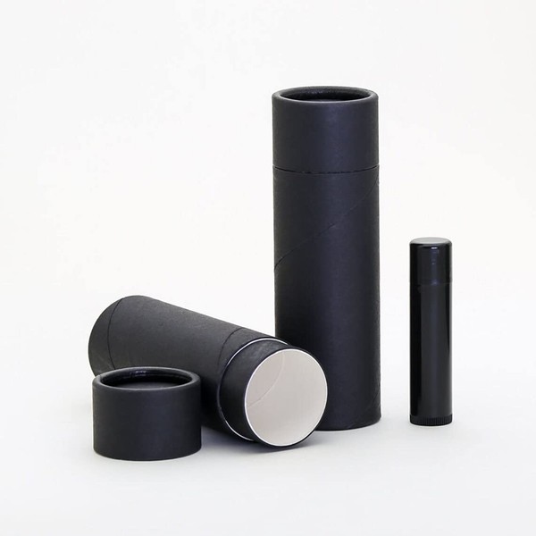 3 OZ Black Kraft Paperboard Deodorant/Cosmetic/Lotion/Lip Balm Tubes (50)