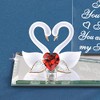 Glass Baron "Soul Mates" Swan Pair Figurine
