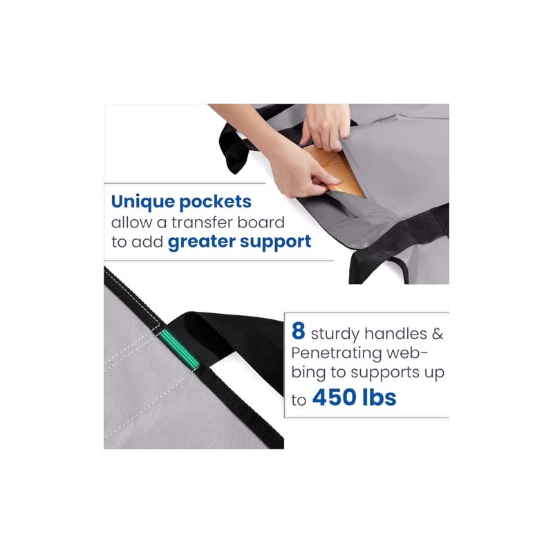 NIHAO Bed Positioning Pad 43" x 36" with 8 Reinforced