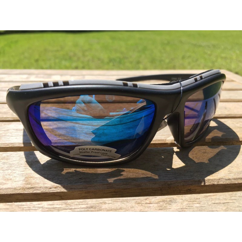 Choppers CP92804 Padded Foam Sunglasses Motorcycle ATV Glasses Black Mirror