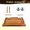 MAVOTER Acacia Wooden Steak Board - Steak Plate Cutting Board
