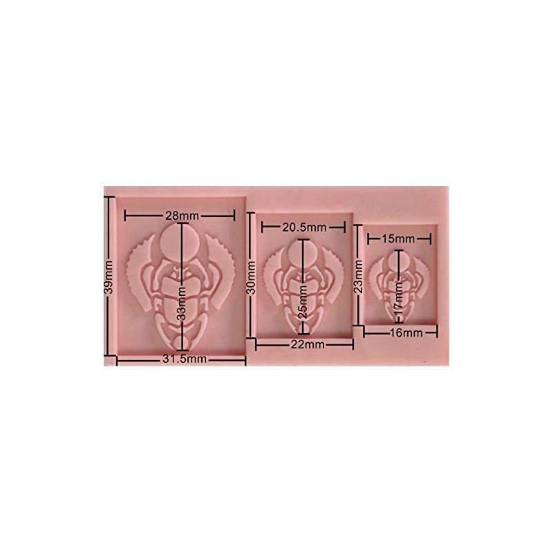 Fleximold Silicon Mold, Winged Scarab Mold