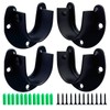 OperSeven 1-1/4 Inch 4 Packs Black Heavy Duty Stainless Steel