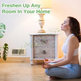 Vent Scent Whole Home Air Freshener | 10 Scented Sticks Included | Passive Essential Oil Diffuser | Easier Placement Than HVAC Furnace Filter or AC | House Freshener Fragrance System (Brown)