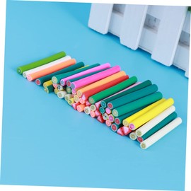 Healeved Nail Art Diy Stickers 50pcs 3d Sticker Sticks Fruit Patterns Polymer Clay Canes for Nail Decoration