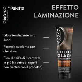 Syoss Color Glaze Cool Brunette 130 ml, Gloss tonalizzante con effetto laminazione, formula protettiva con cheratina. Dura fino a 8 lavaggi. Applicazione facile in 5 minuti.