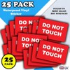 25-Pack - Do Not Touch Safety Vinyl Sign Stickers -