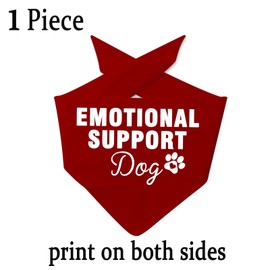 JXGZSO 1 Piece Dog Bandana ESA Cat Dog Bandana Service Dog Bandana Snap on Bandana Dog Gift (Emotional Support Dog CA)