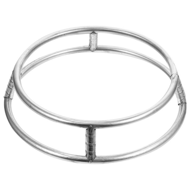 PRETYZOOM Double Layer Round Pot Rack and Wok Ring 10.43
