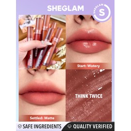 SHEGLAM Soft Haze Lip Blur Waterproof Liquid Lipstick Matte Transfer-Proof Lip Tint Lasting Super Stay Lip Stain-Think Twice