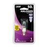 Feit Electric BPQ50/CL/MC/RP 50-Watt T3 Halogen Bulb with Mini Candelabra