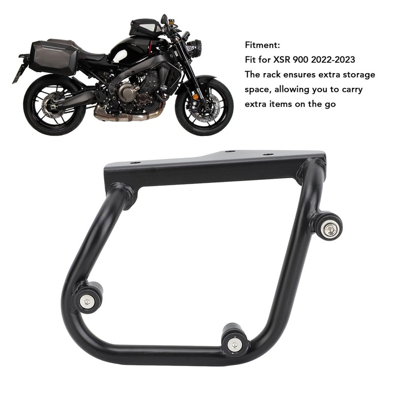 Motorcycle Side Bag Bracket Easy Install Black 16mm Welded Pipe