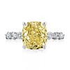 4.5ct Cushion Cut 925 Silver Yellow Stone Engagement Ring for